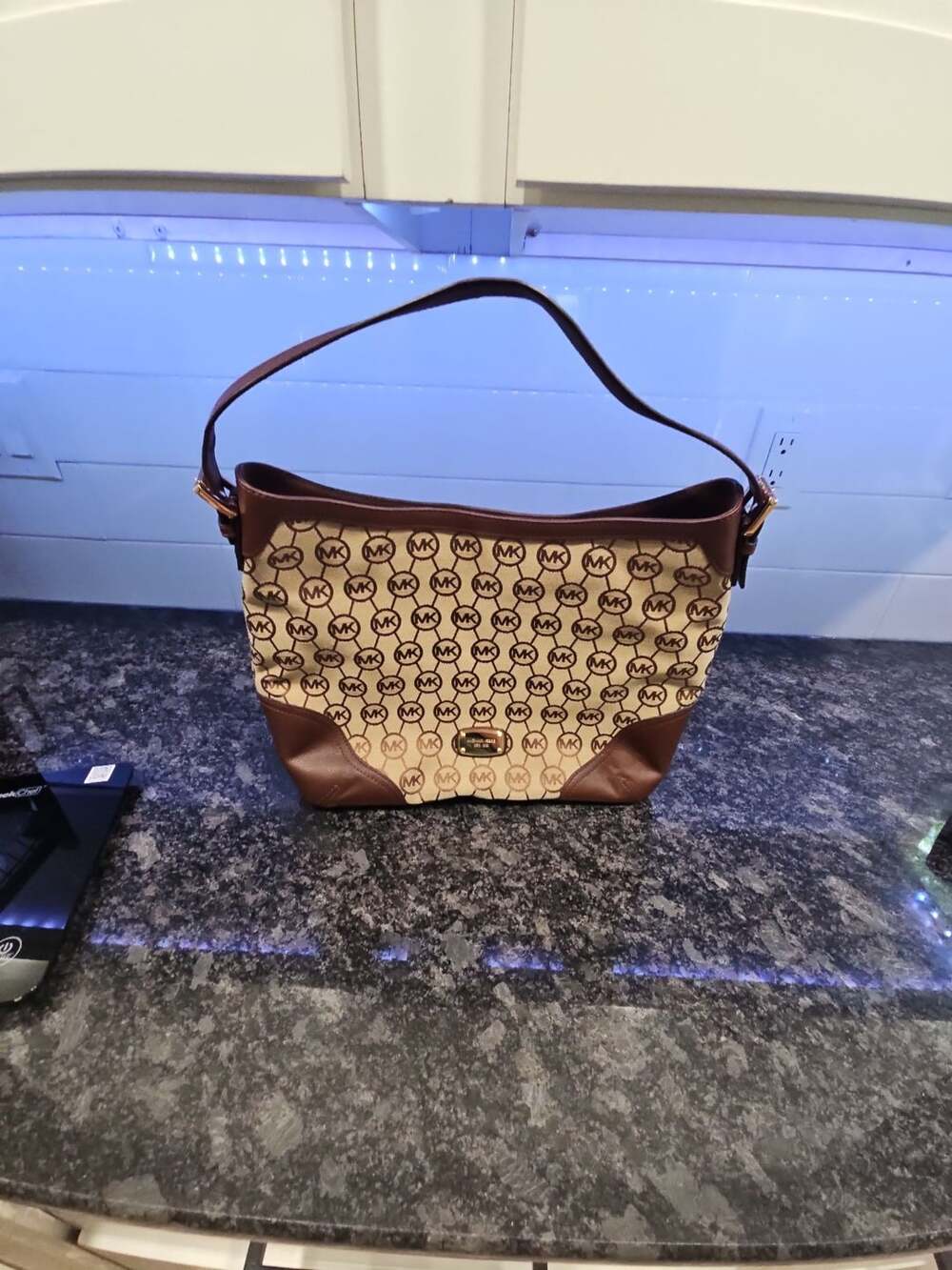 Michael Kors Millbrook Signature Logo Large Shoulder Bag.
